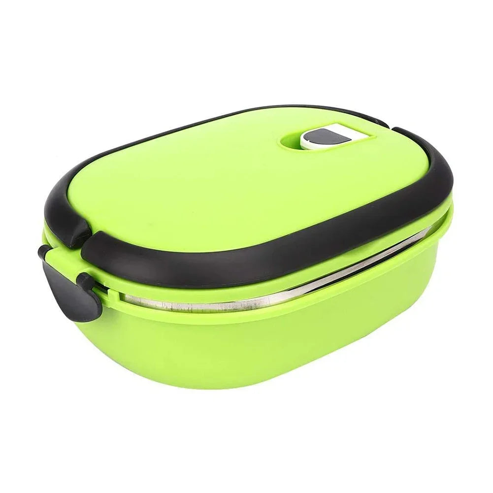 Tragbare Lunch Bento Box mit Klappgriff und Edelstahl-Liner, auslaufsicher