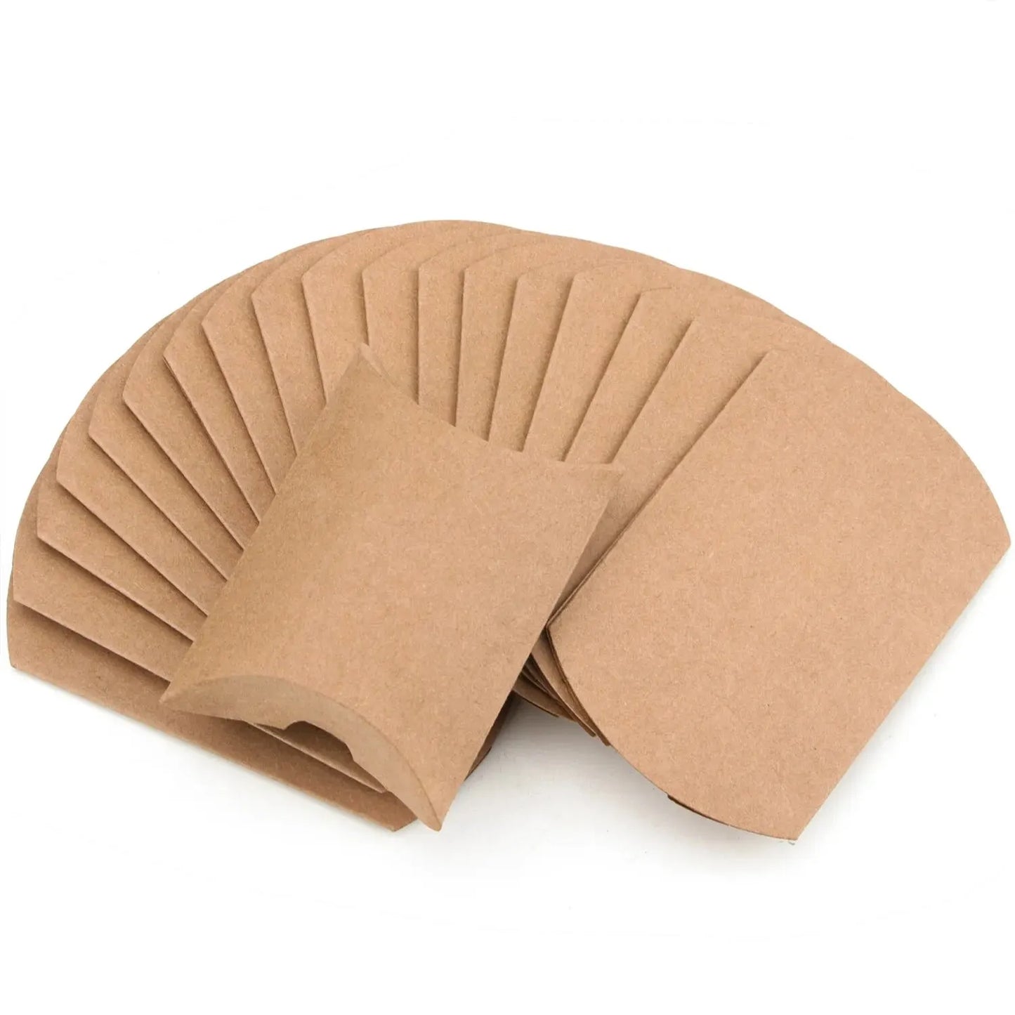 50PCS Kraftpapier Kissen Boxen – Umweltfreundlich & Stabil für Hochzeit & Party