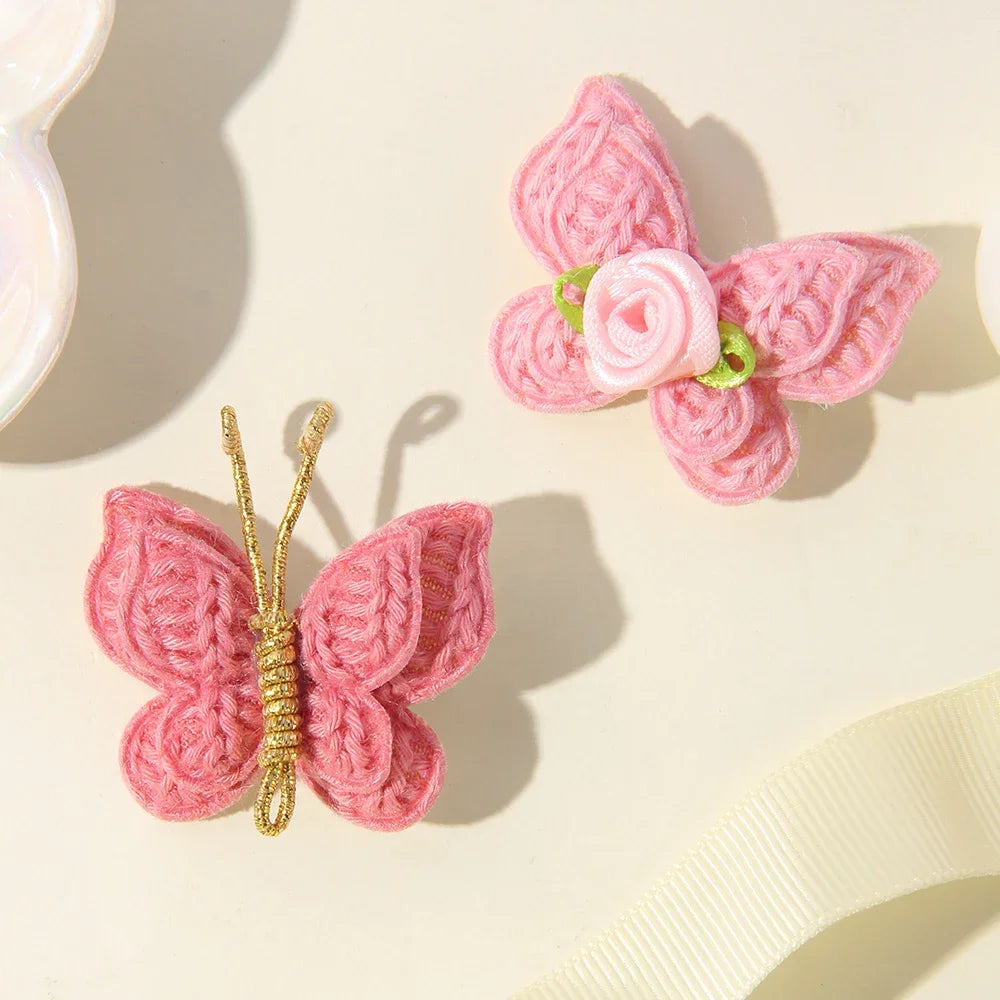 Handgefertigte Haarspangen für Mädchen – Woven Bow Clips