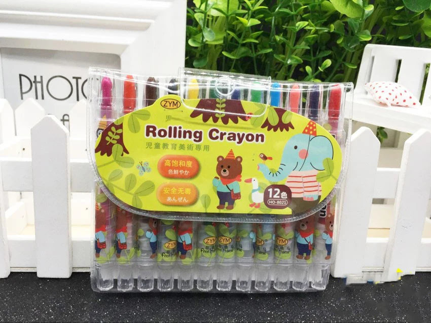 12-farbiger rotierender Buntstift Set für Zeichnung Skizze Ölgemälde