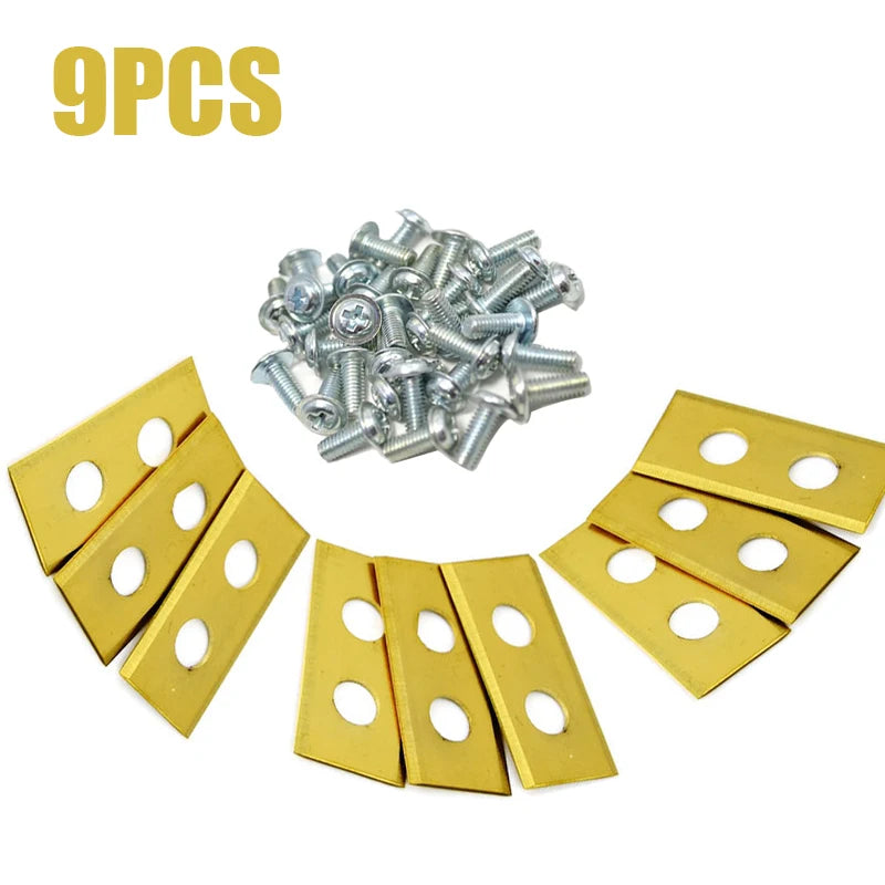 Präzise Edelstahl-Rasenroboter-Ersatzklingen in Gold, 9/18/30 Stück Sets