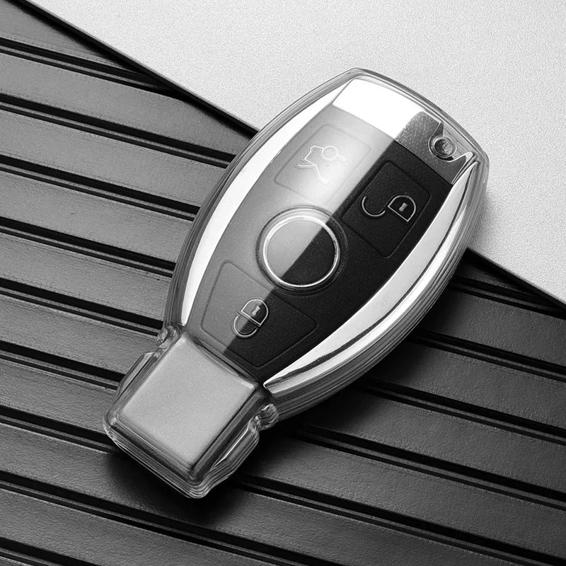 Perfekter Schutz - Stil: TPU Schlüsselhülle für Mercedes A bis AMG Modelle, Weiß