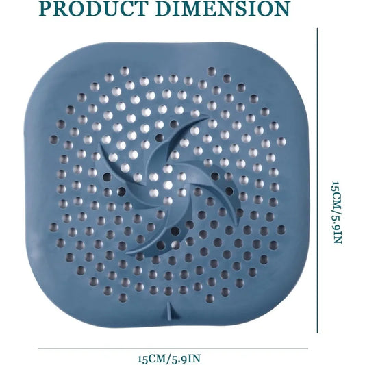 Silikon Abfluss-Sieb für Dusche - Badewanne – Haarfänger mit Saugnapf 5,9 Zoll