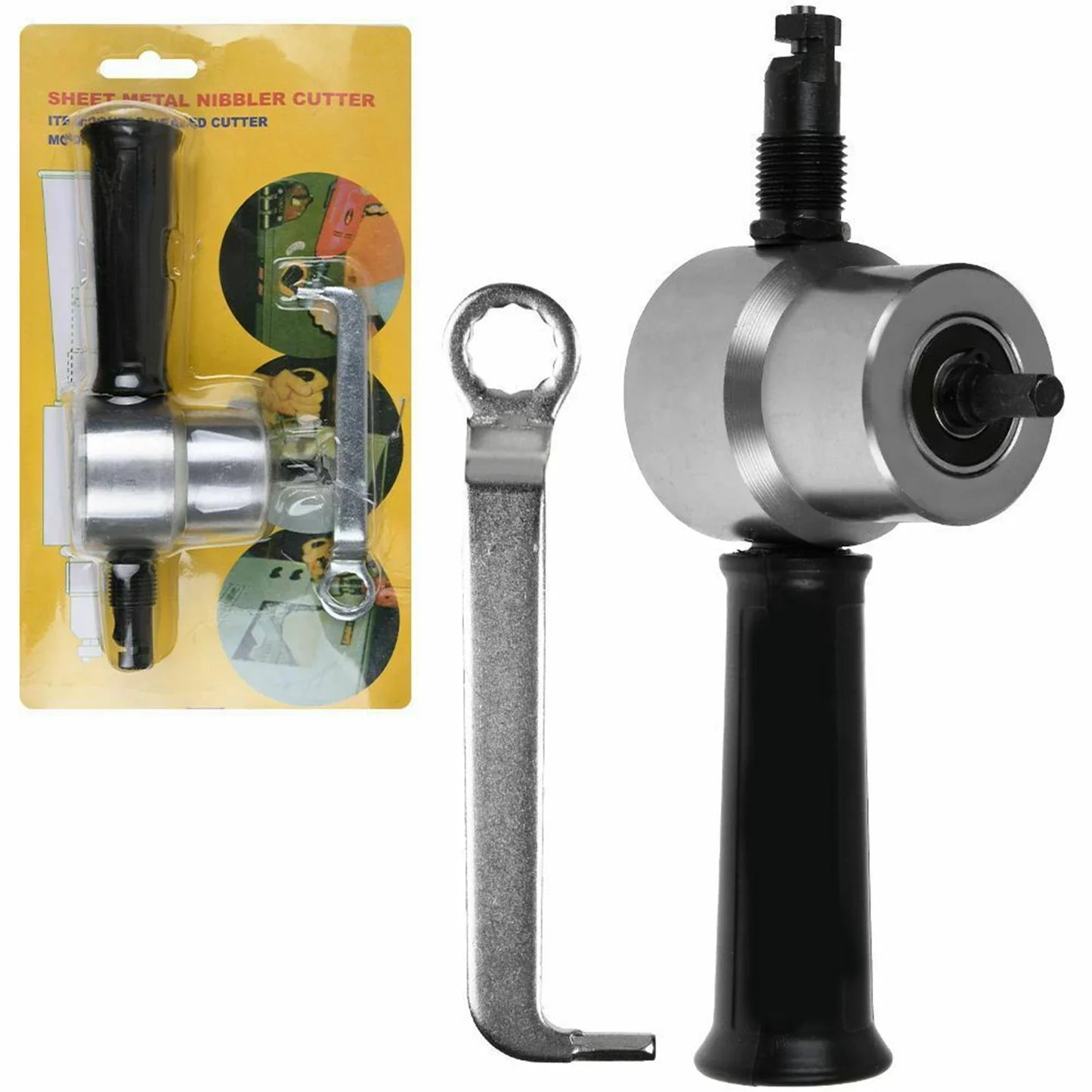 Elektrischer doppelseitiger Blechschneider mit Stanz- und Schneidefunktion