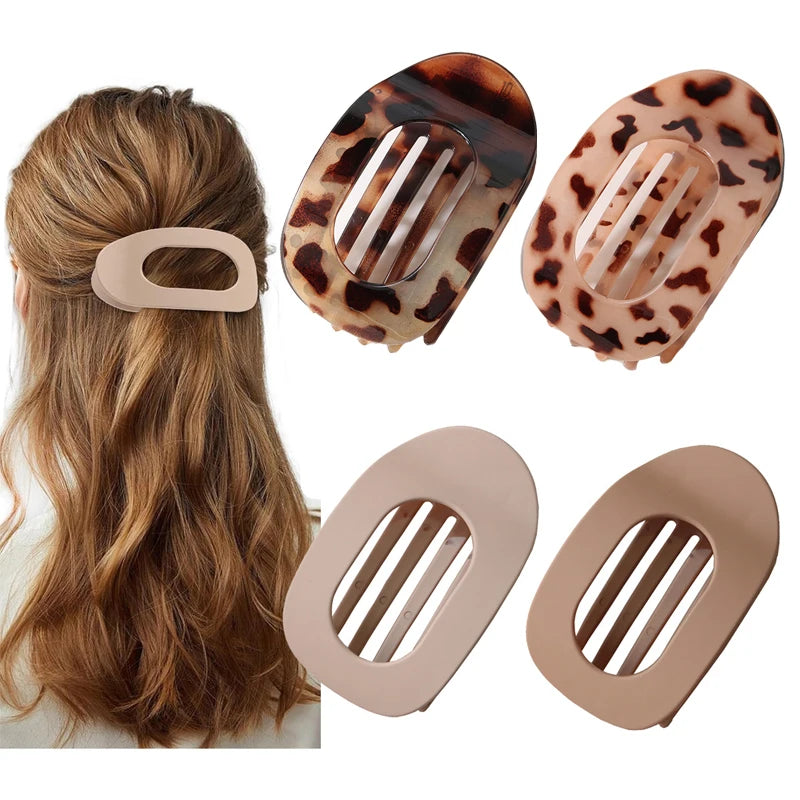 Große ovale Haarspange im Leopardenmuster – sicherer Halt - stylischer Look