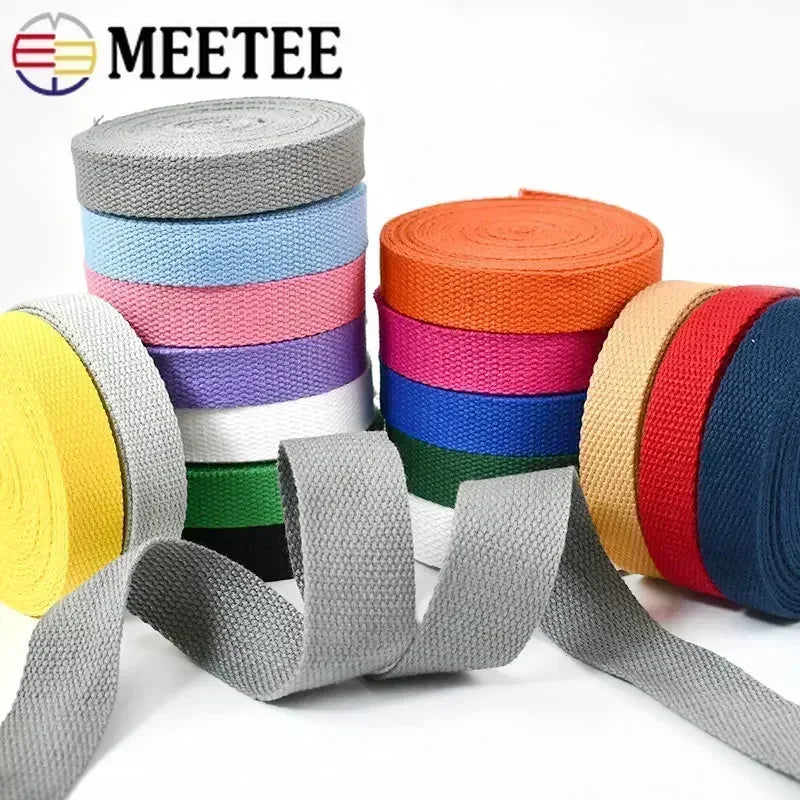 4M Polyester/Nylon Gurtband 1.3mm dick, 20-50mm breit für DIY Nähen Rucksäcke