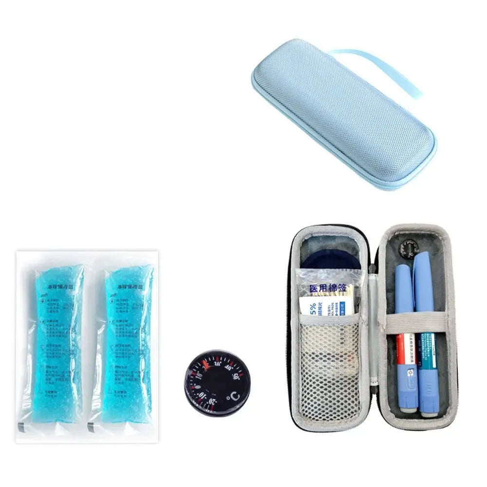 Wasserdichte Insulin-Kühltasche mit 2 Gelpacks - Gelstiftbeutel – mobiler Schutz