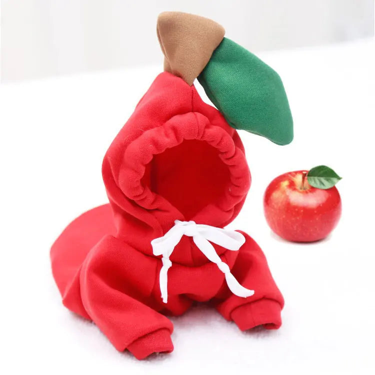 Niedlicher Obst Fleece Hoodie für kleine Hunde und Katzen Welpen