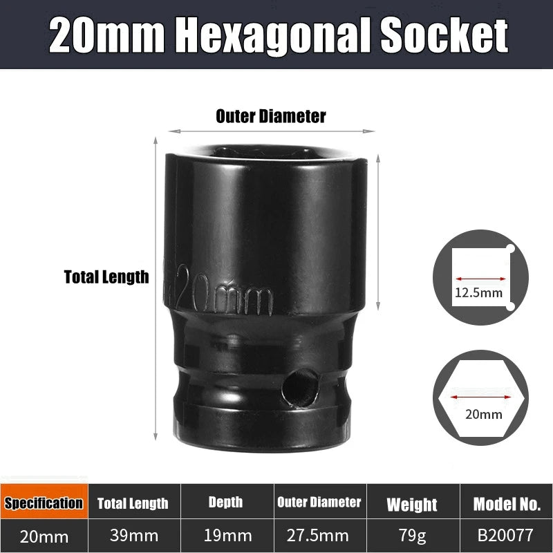 1/2" Deep Impact Steckschlüssel Satz Metrisch für Werkstatt - Kfz