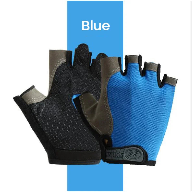 Atmungsaktive Halb-Finger Radfahren Handschuhe mit Anti-Rutsch für Unisex
