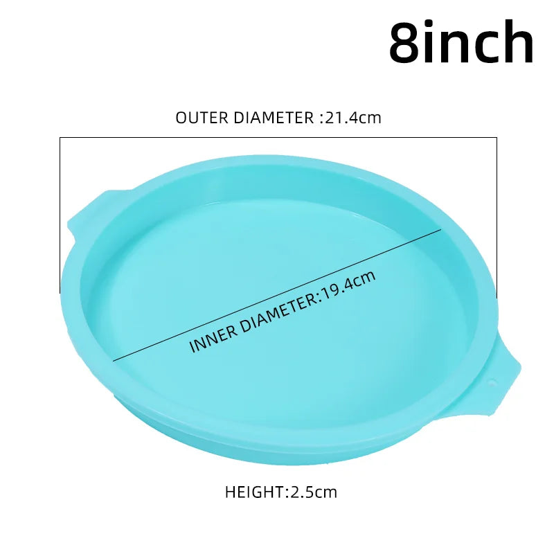 Antihaft Silikon Kuchenform 4/6/8 Zoll – Perfekt für DIY Torten - Backen