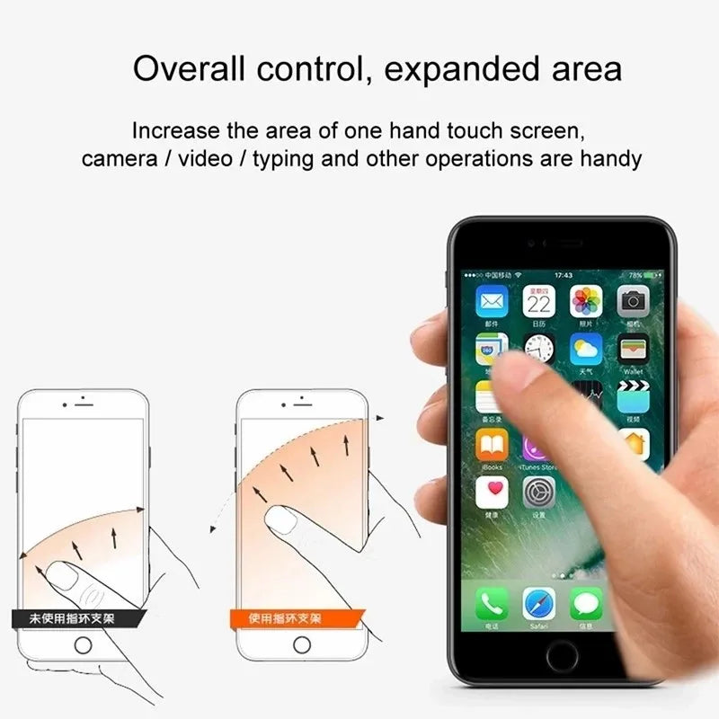 360° Drehbarer Universeller Handy-Fingerringhalter mit Magnetischer Halterung