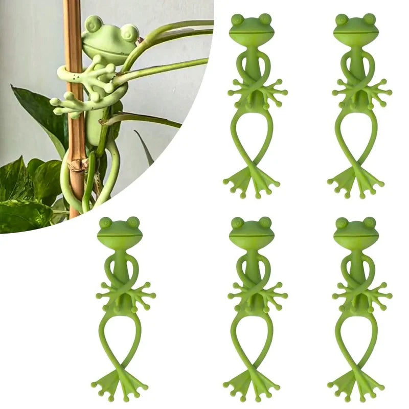 Flexibler Frosch Kabelbinder wiederverwendbar Garten Pflanzenstütze verstellbar