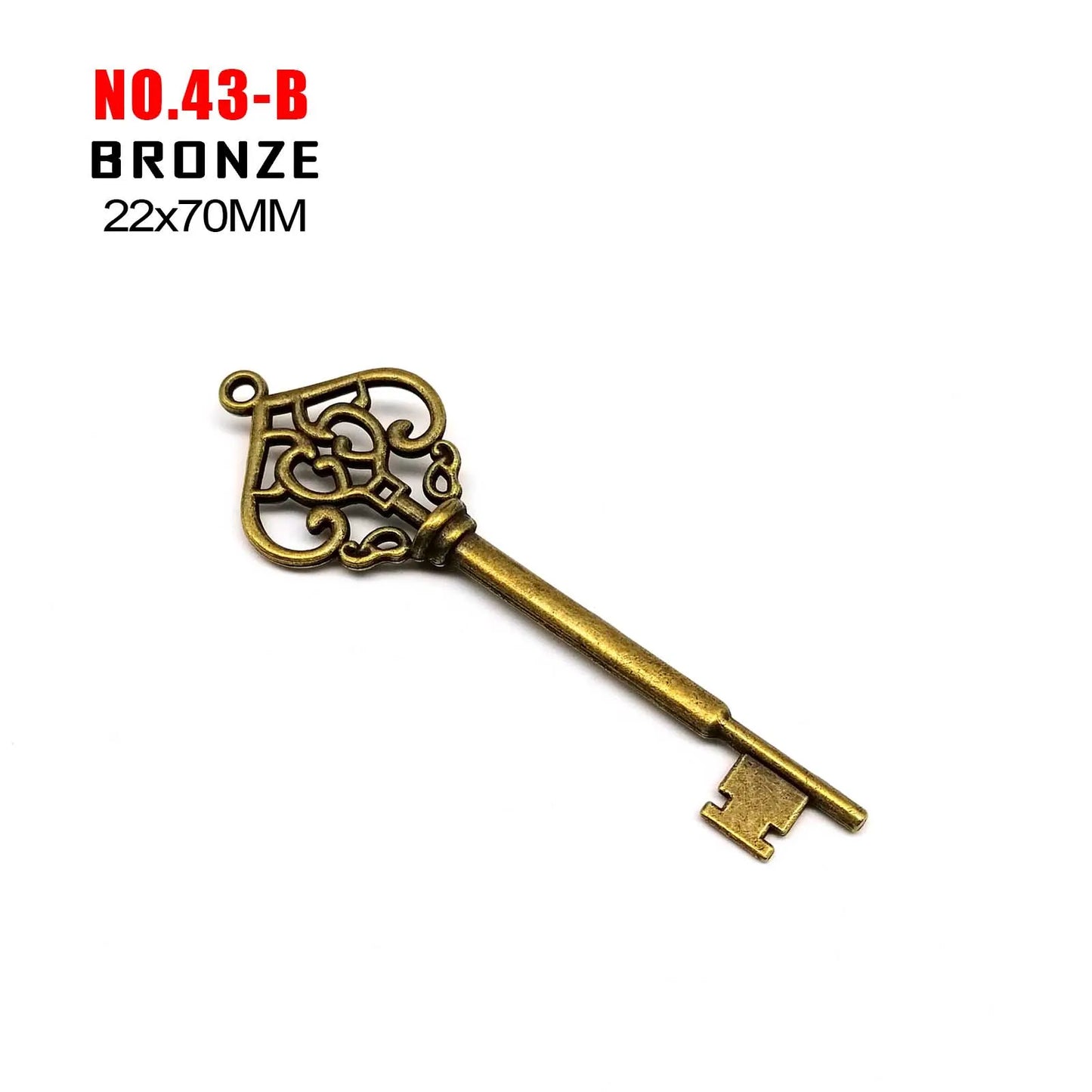 2er Set dekorative Metall-Schlüssel für Steampunk Schmuck DIY Basteln