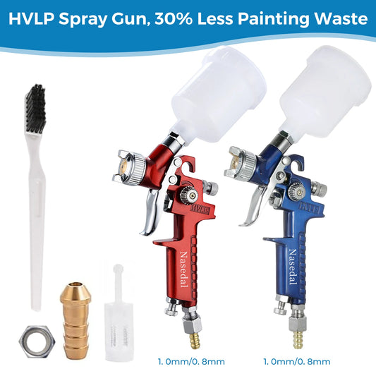 Effiziente HVLP Spritzpistole 0,8/1,0mm mit 125ml Becher – Präzises Airbrush-Set
