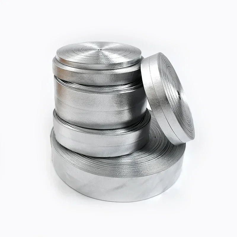 5 m PU Lederband 5-50 mm Gold Silber für DIY Schmuck Dekor Riemen