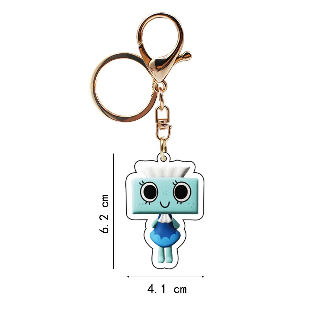 Acryl Schlüsselanhänger 6 cm mit antik goldener Eisenlegierung Unisex