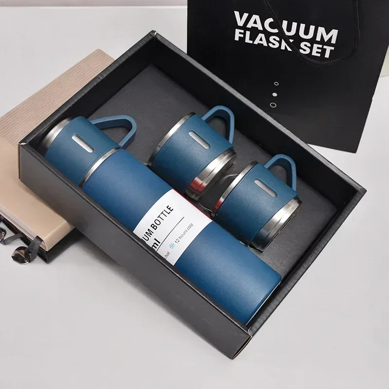 Vakuumflasche 500 ml aus Edelstahl – 12h Warm - Kalt, 5 Farben fürs Büro