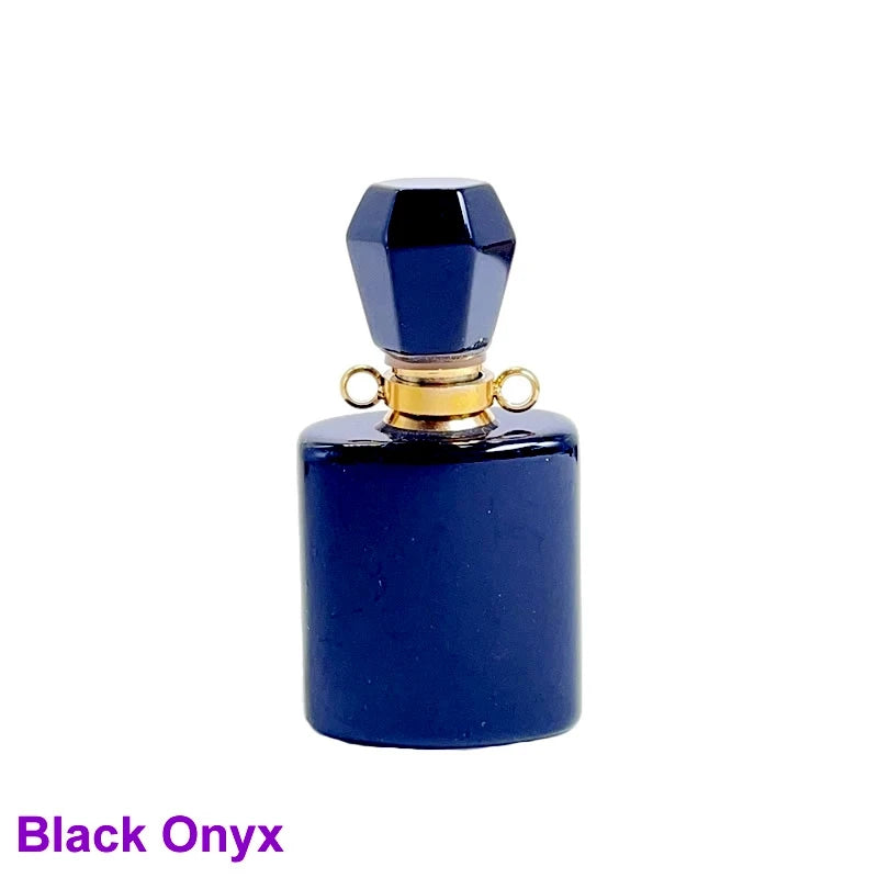 Unregelmäßige Naturstein Parfümflasche Anhänger – Amethyst Tigerauge Öl Diffusor