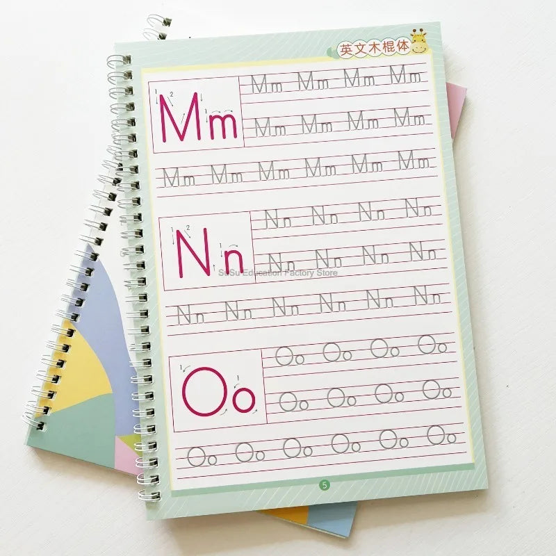Wiederverwendbares Englisch-Schreibübungsbuch für Kinder ab 3 Jahren