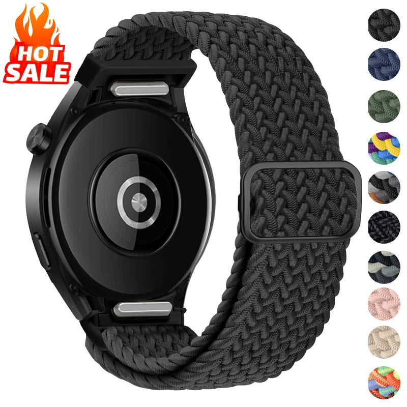 Schnell - bequem: Geflochtenes Nylon-Uhrenarmband für Galaxy Watch, 15 Farben