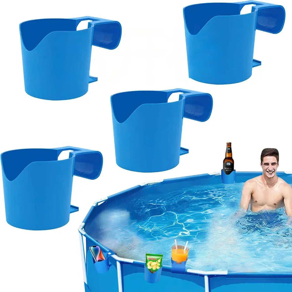 Praktischer Schwimmbad Becherhalter – Sicherer Getränke- und Bierhalter am Pool