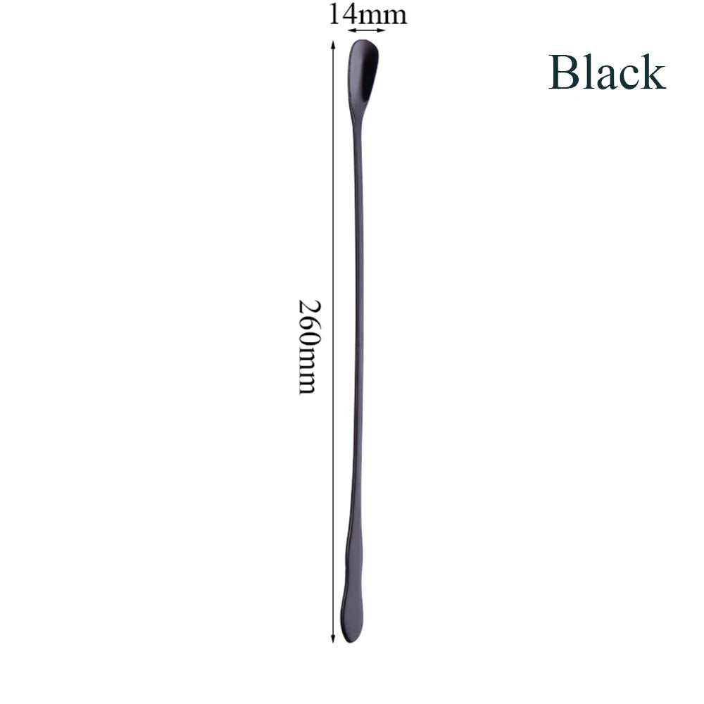 Vielseitiger Edelstahl Rührlöffel und Dessertschaufel mit langem Griff