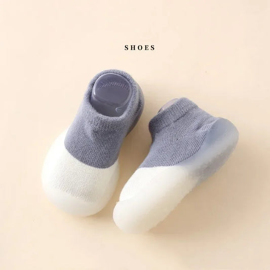 Baby Socken Schuhe mit Weicher Gummisohle für Erste Schritte Unisex
