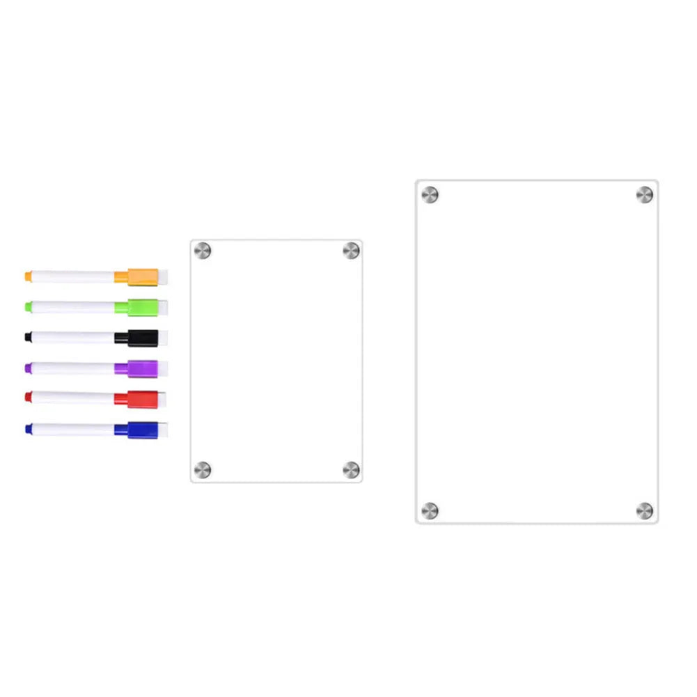 Klarer magnetischer Acryl-Kalender mit 6 Farben – flexibel - wiederverwendbar