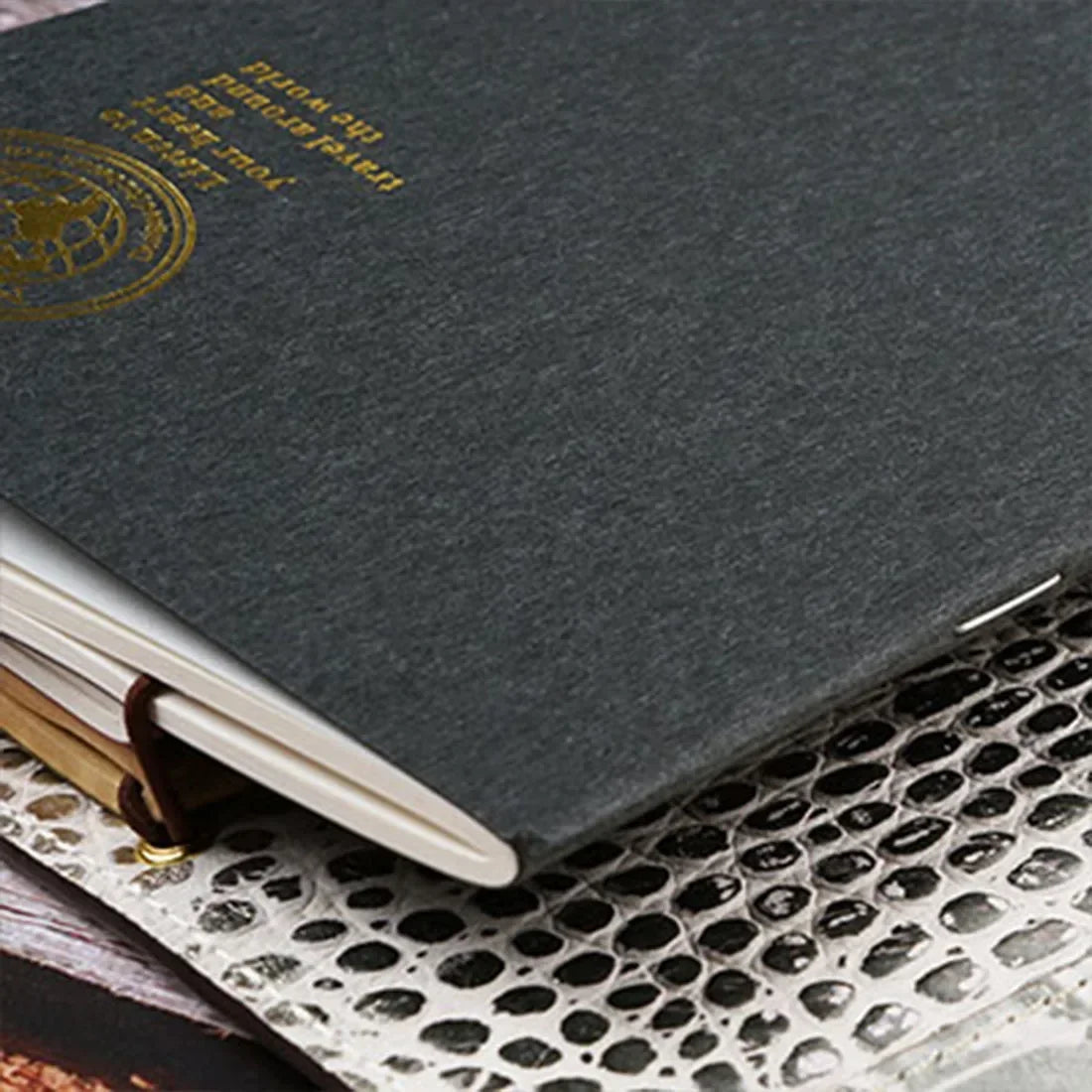 Eleganter Retro Folien-Gold Einband Nachfüllpapier für Notizbuch - Tagebuch