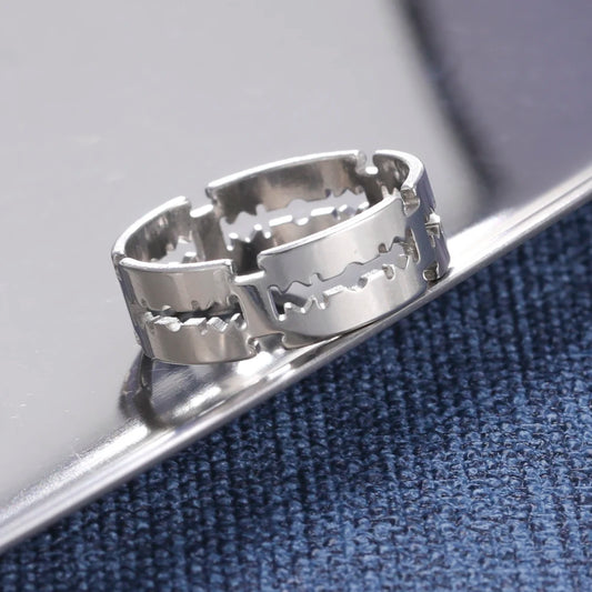 Edelstahl Punk Ringe Unisex 6-13 Größe Stilvoll - Robust
