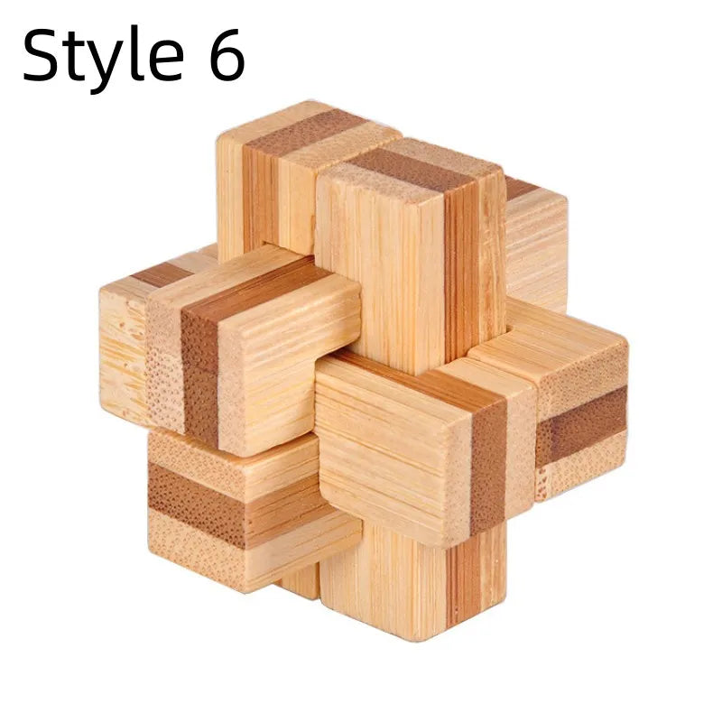 Holz Kong Ming Lock 3D Puzzle Montessori Spielzeug Kinder-Yabubest - Home & More