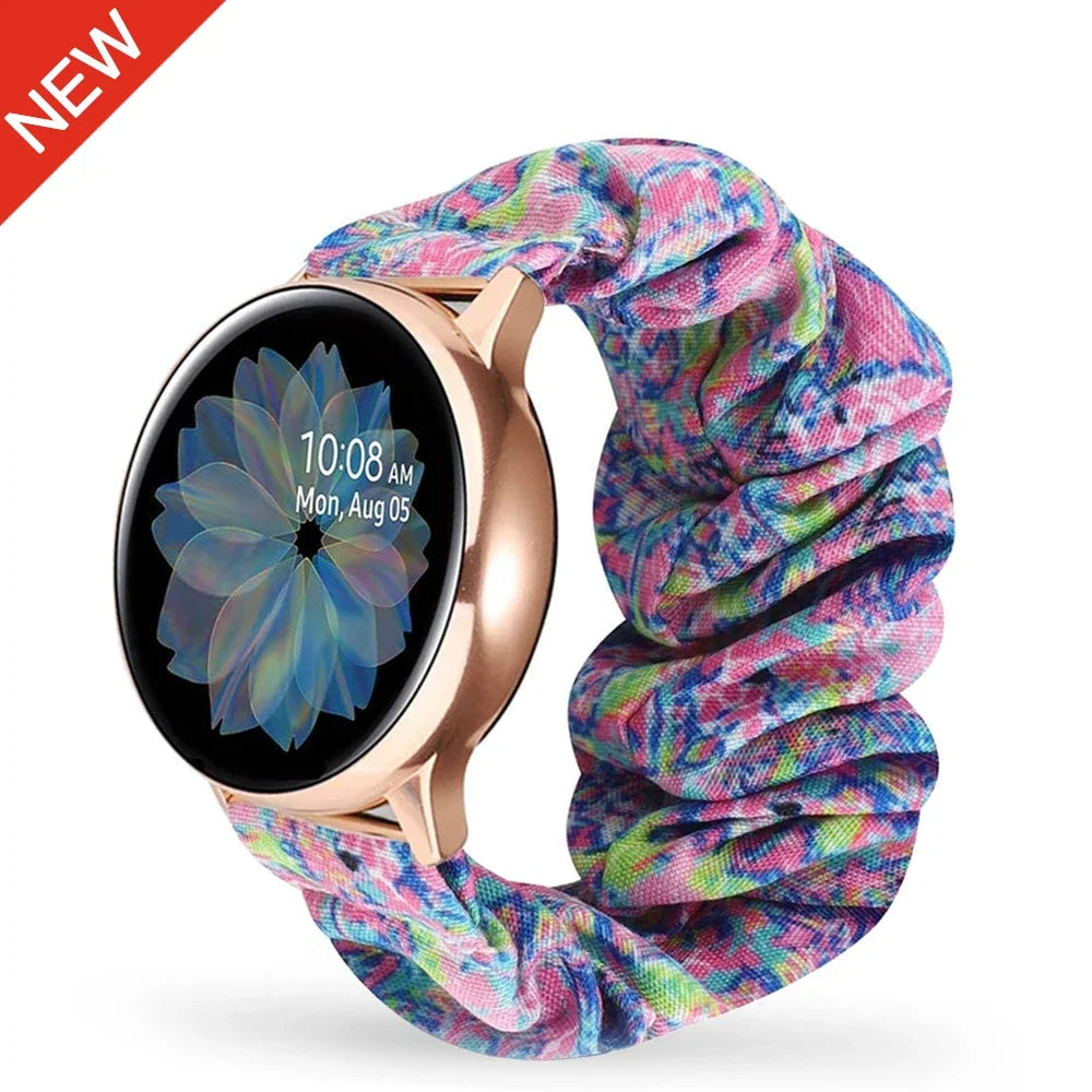 Elastisches Nylon Uhrenarmband 20mm 22mm für Smartwatches - Dehnbar Bequem