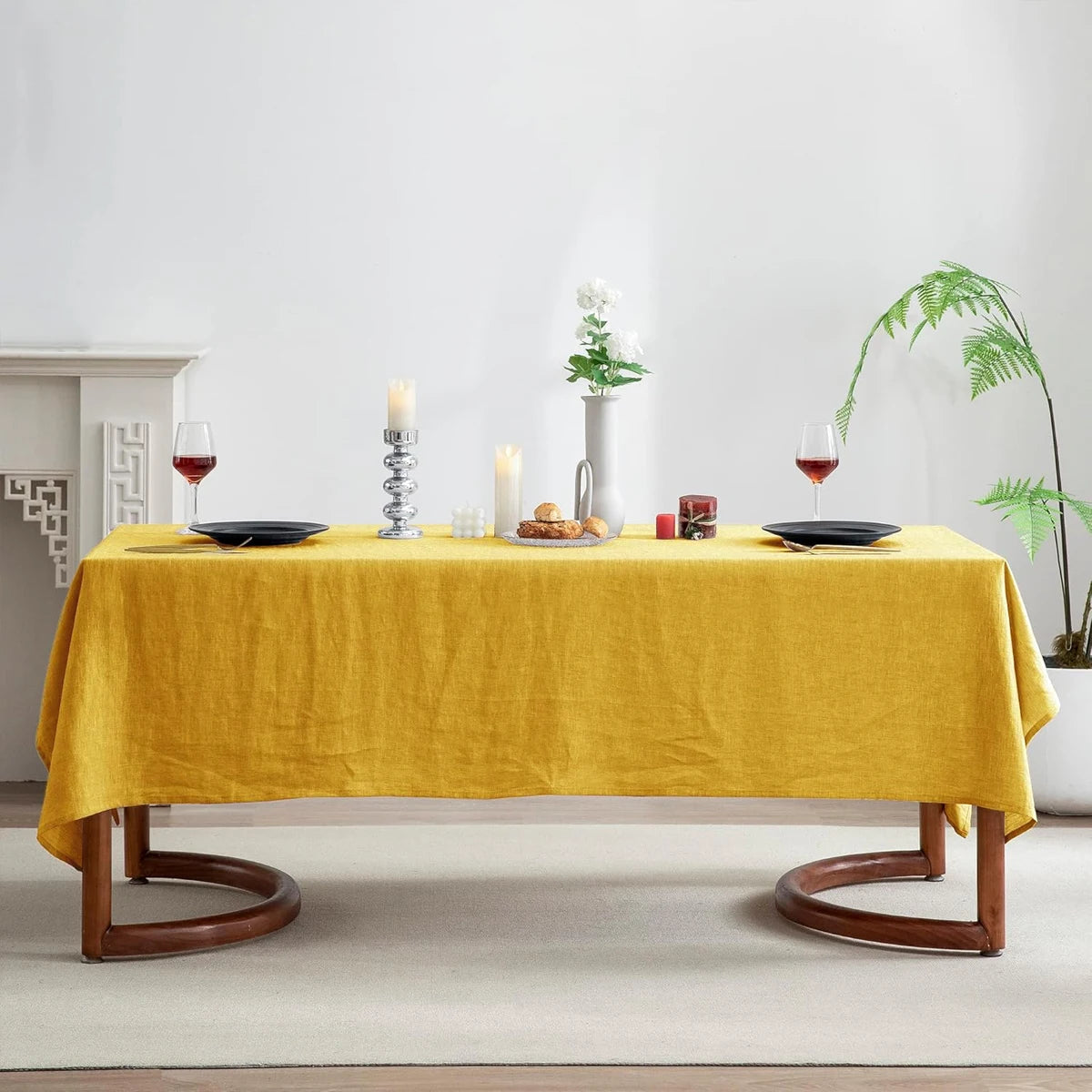 Schlichte Polyester Tischdecke rechteckig für Feste und Alltag