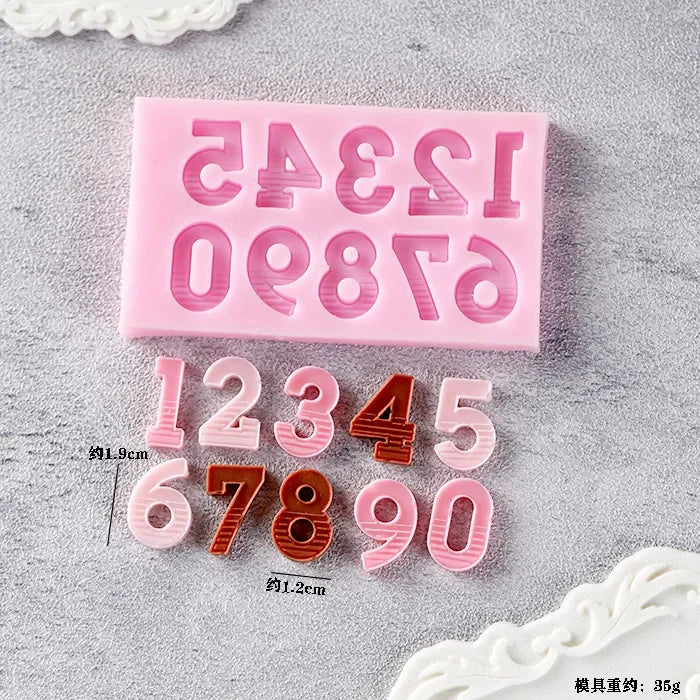 Vielseitige 3D-Silikonform: Zahlen - Buchstaben für Backen - Basteln