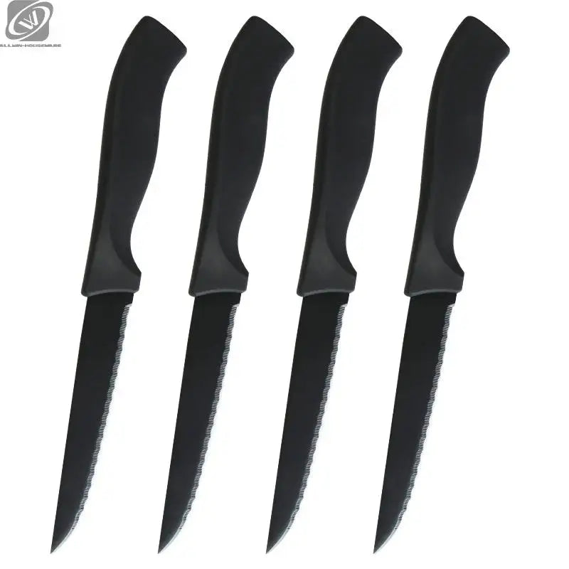 Steakmesser Set Schwarz Matt Mit Komfortgriff Aus Edelstahl Spülmaschinenfest