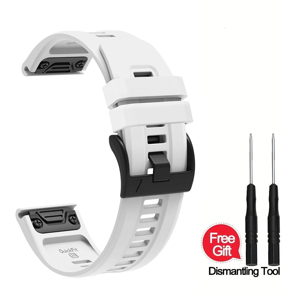 Silikon-Uhrenarmband 22-26 mm für vielseitige Smartwatch Modelle