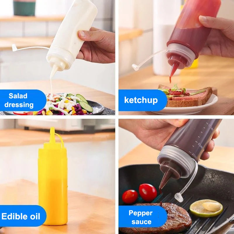 Gewürz-Quetschflaschen 240-720ml für Ketchup Senf Mayo Saucen Küche