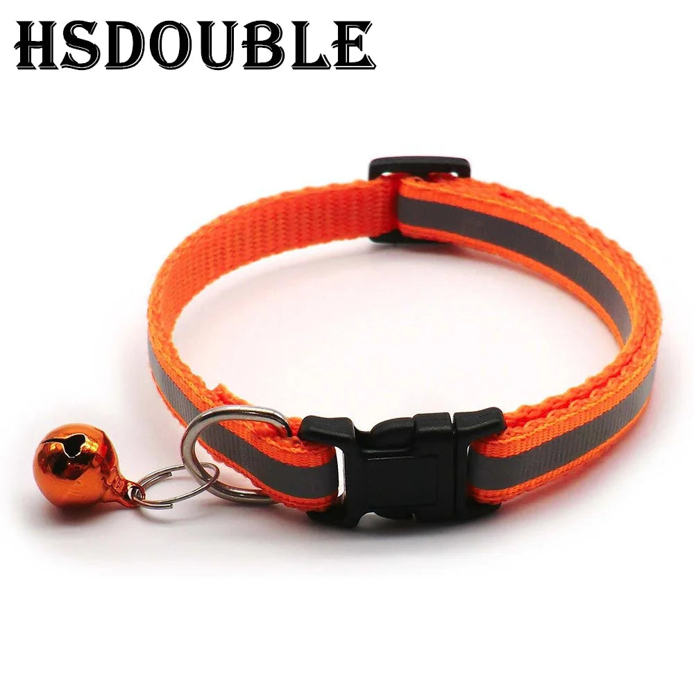 Reflektierendes Katzen- und Hunde-Halsband mit Glocke aus PVC - PP