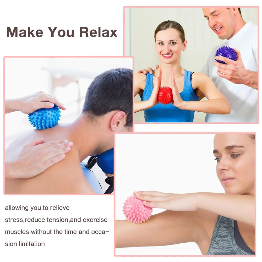 Effektiver 7 cm Yoga-Massageball mit Stacheln – Muskelentspannung für Rücken - Füße