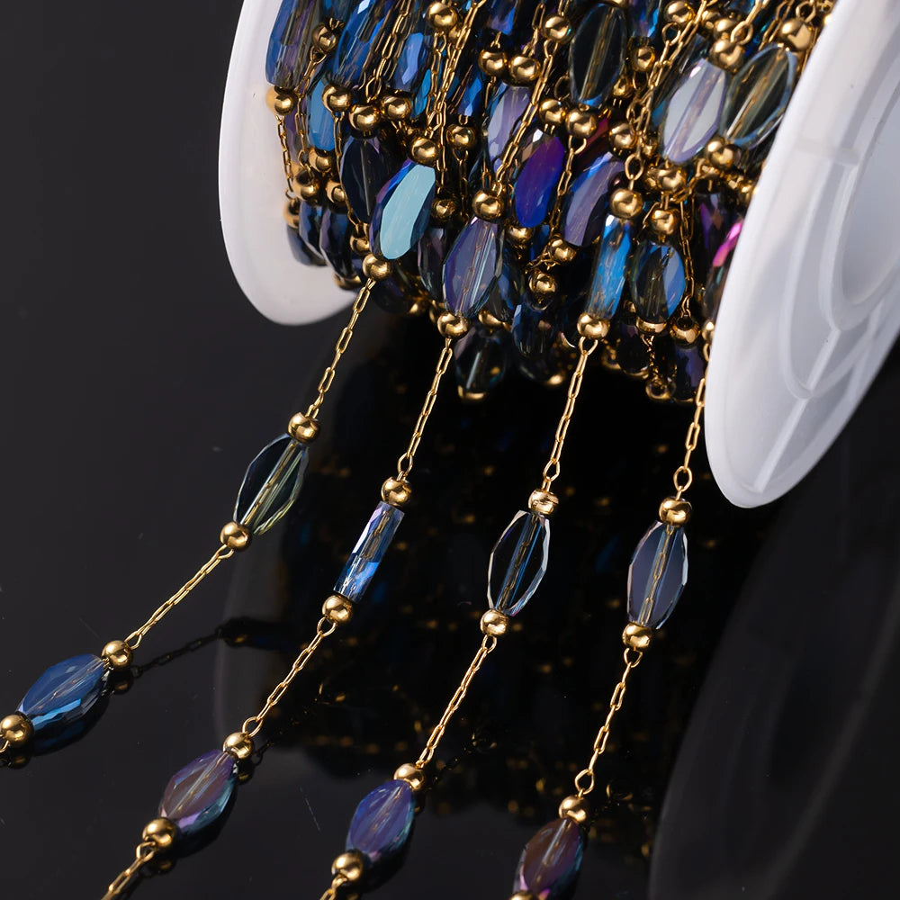 1m Edelstahl Schmuckkette für DIY Armband und Halsketten Zubehör