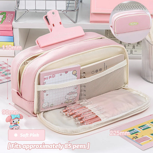 Doppelschichtiges Federmäppchen mit großer Kapazität für Grundschüler