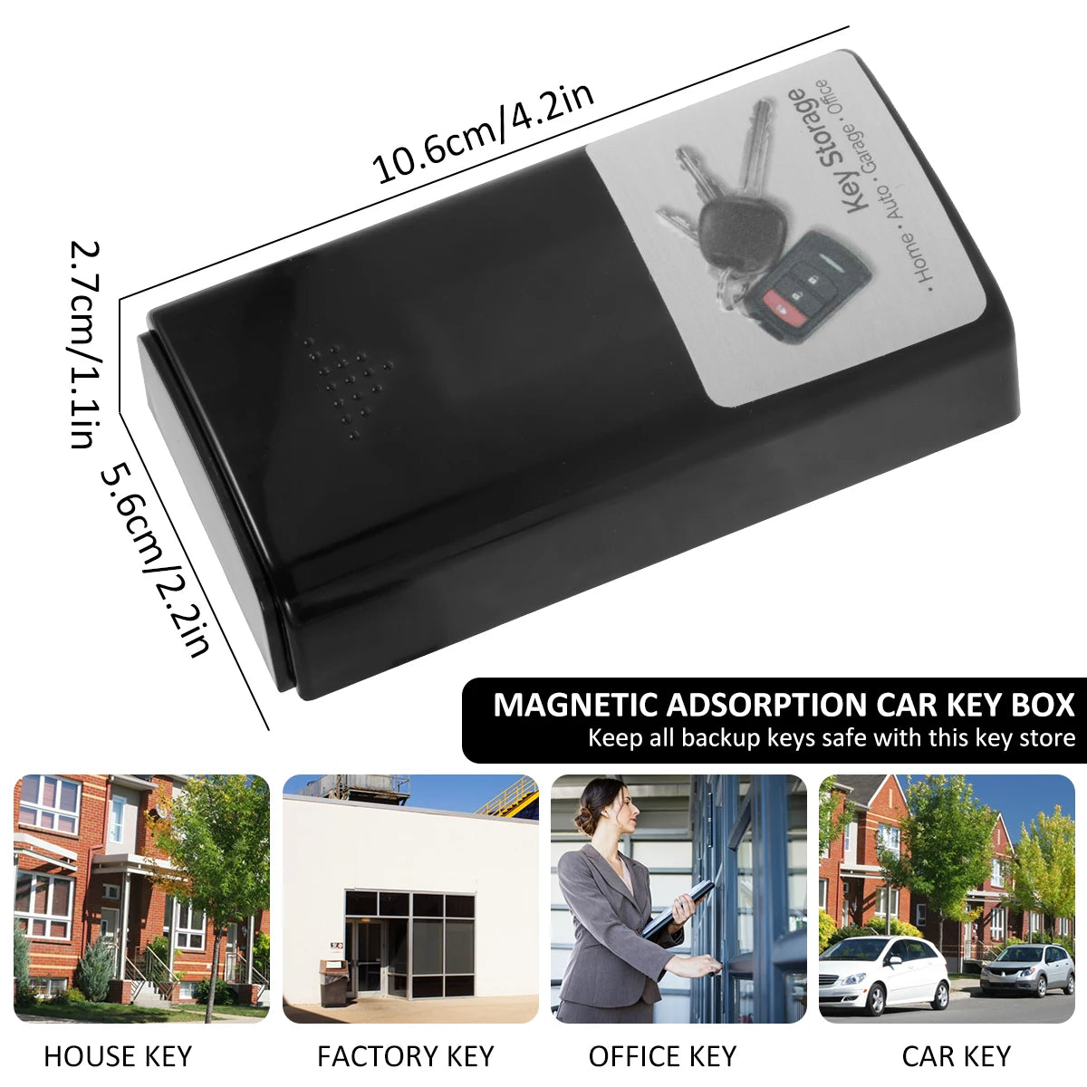 Magnetischer Schlüsselhalter schwarz – sicher, wasserdicht - rostfrei unter Auto
