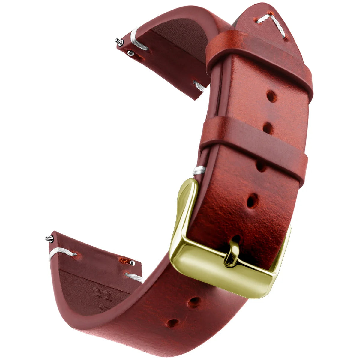 Wachs-Uhrenarmband aus echtem Leder mit Schnellverschluss in verschiedenen Größen