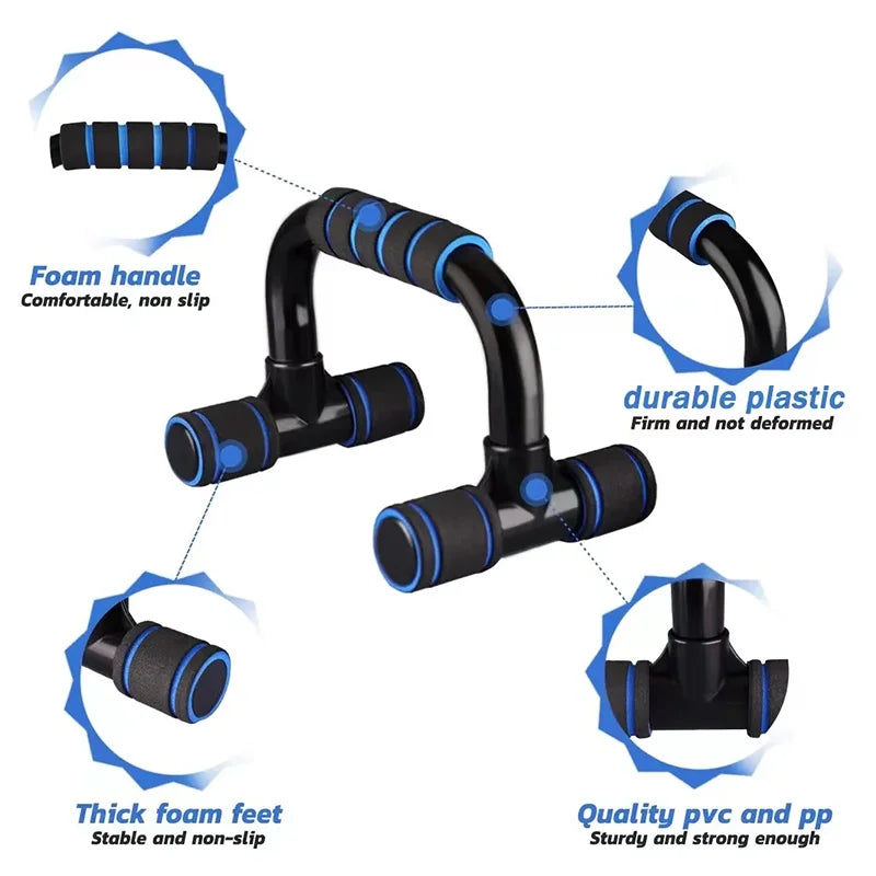 U-förmige Push-up Bars – Gelenkschonend - rutschfest, 1 Paar bunt, mobil