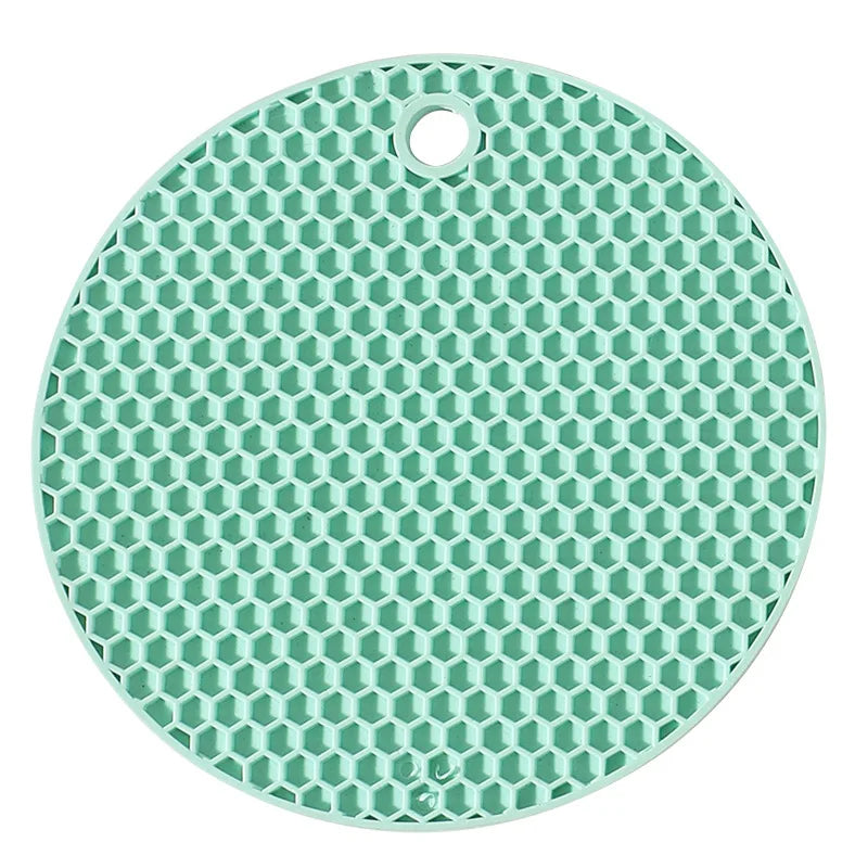 Runde Hitzebeständige Silikon Tischmatte – Rutschfest - Verdickt für Küche