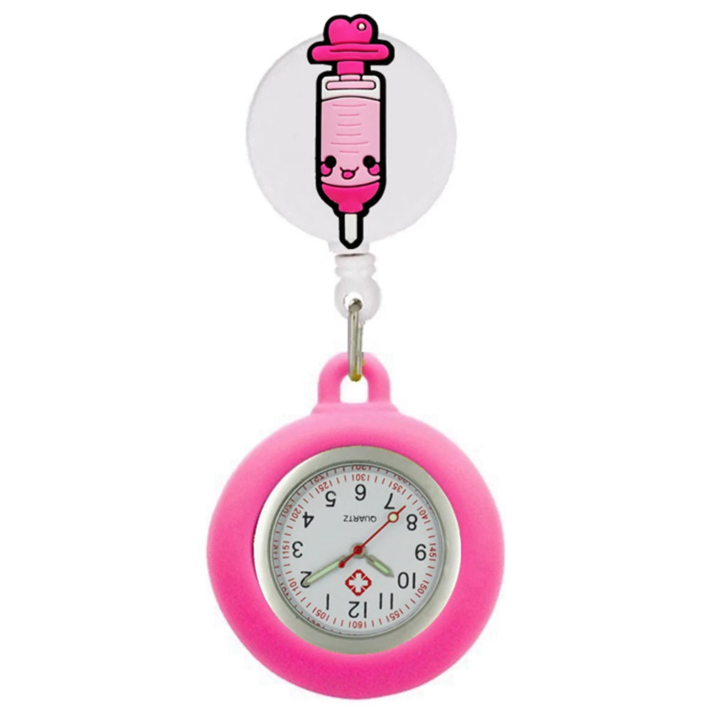 Präzise - stilvoll: Unisex Fob Taschenuhr mit medizinischen Symbolen, 4 cm