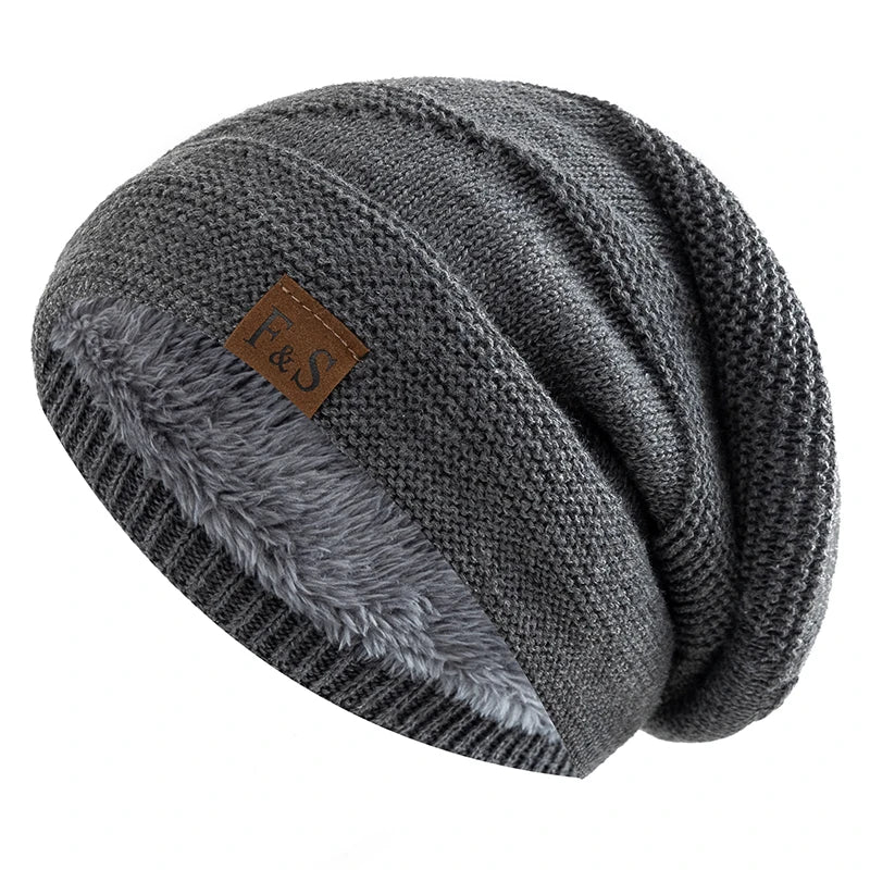 Unisex Winter Mütze gefüttert – Warme Slouchy Beanie für Männer und Frauen
