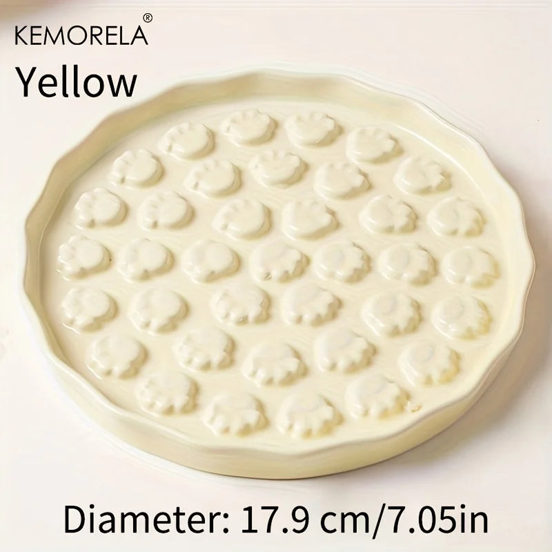 Keramik langsam fressender Napf mit Pfoten Design für Haustiere