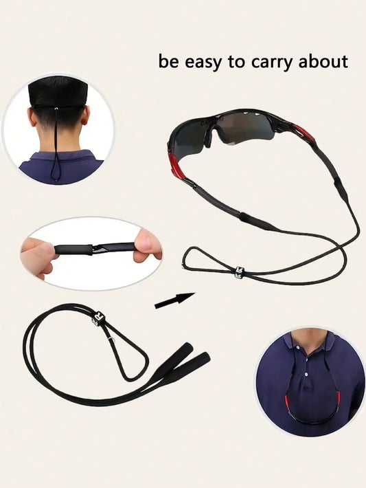 Elastische Silikon Brillenband Kette für Sonnenbrille sportlich und rutschfest-Yabubest - Home & More